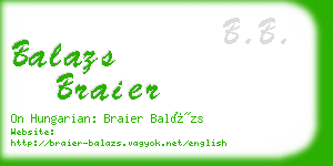 balazs braier business card